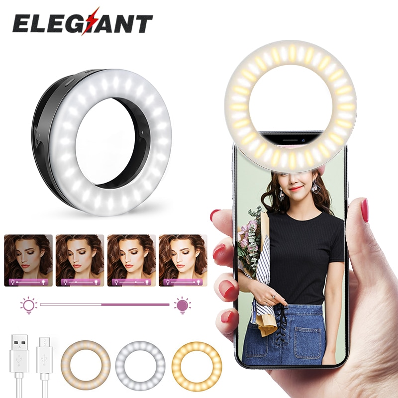 ELEGIANT EGL-04  Ʈ ȭ Selfie ƽ LED Ŭ..